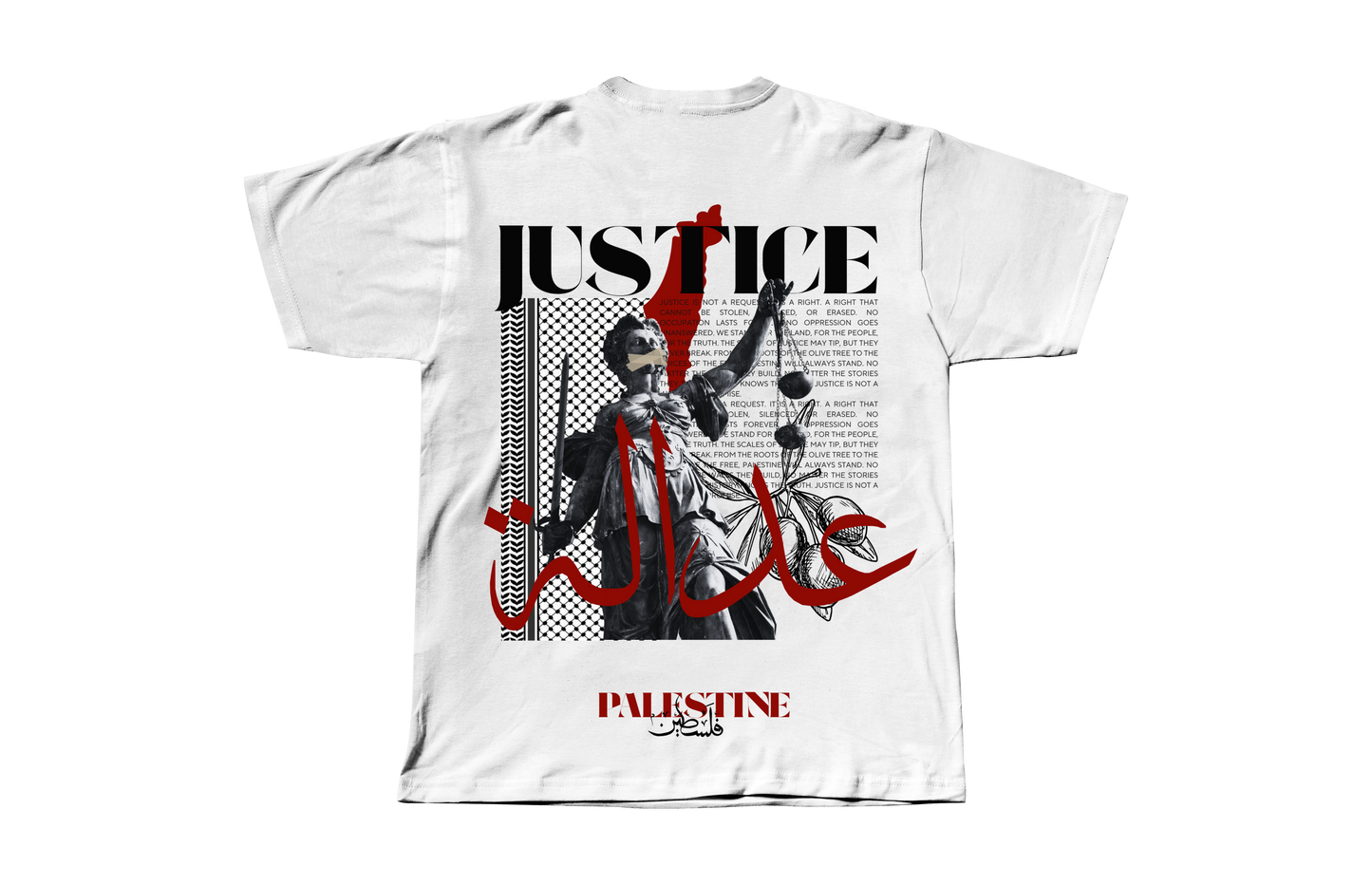 OVERSIZED T-SHIRT JUSTICE FOR PALESTINE